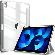 Load image into Gallery viewer, ProElite case Cover for Apple iPad Air 11 M4/M3/M2 2026/2025/2024/ Air 10.9 inch 5th/4th Gen, Transparent Smart Flip Cover for iPad Air 11 M4/M3/M2 &amp; Air 10.9 inch with Pencil Holder, Grey
