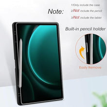 Load image into Gallery viewer, ProElite Cover for Samsung Galaxy Tab S9 FE Plus/S9 Plus/S10+ 12.4 inch Case, Smart Flip Case Cover for Samsung Galaxy Tab S9 FE+/S9 Plus/S10+ 12.4 inch with S Pen Holder, Hippy [Transparent Back]
