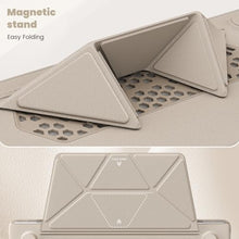 Load image into Gallery viewer, ProElite Case for MacBook Air 13 inch M2 2025/2024 M1 2021 2020 Release A2337 A2179 A1932 Model Touch ID, Slim Leather case with Foldable Stand, Gold
