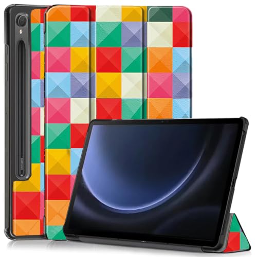 ProElite Cover for Samsung Galaxy Tab S9 FE/S10 FE 10.9 inch Cover Case, Smart Trifold Flip case Cover for Samsung Galaxy Tab S10 FE/S9 FE 10.9 inch Support S Pen Magnetic Attachment, Diamonds