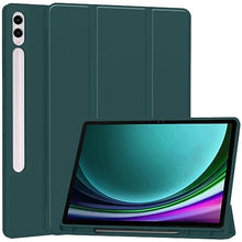 Load image into Gallery viewer, ProElite Cover for Samsung Tab S10/S9/S8 Ultra Cover, Soft Flexible Flip Case Cover with S Pen Holder for Galaxy Tab S10/S9/S8 Ultra 14.6 inch Support Auto Sleep Wake, [Recoil Series] - Dark Green
