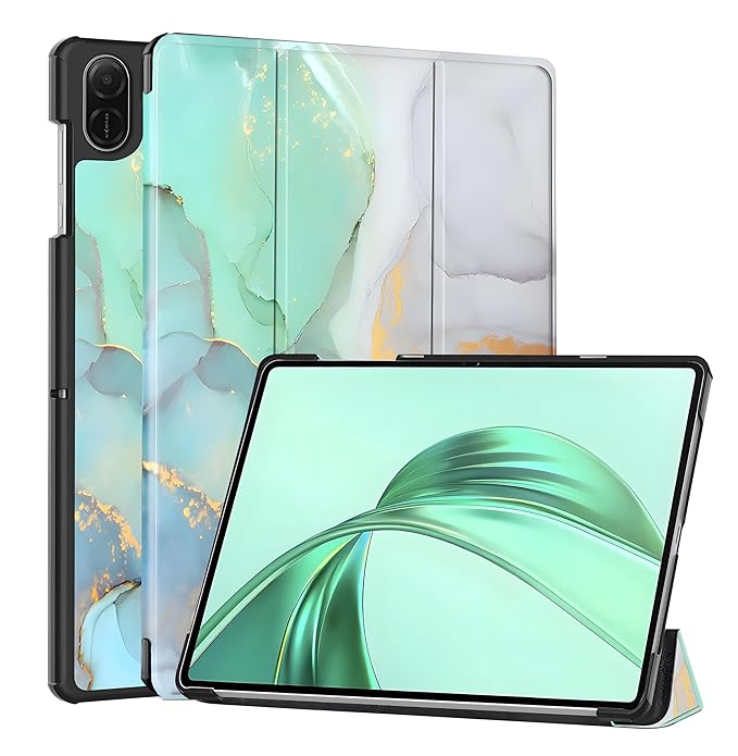 ProElite Cover for Honor Pad X8a 11 inch Case, Smart Trifold Flip case Cover for Honor Pad X8a 11 inch, Marble Green