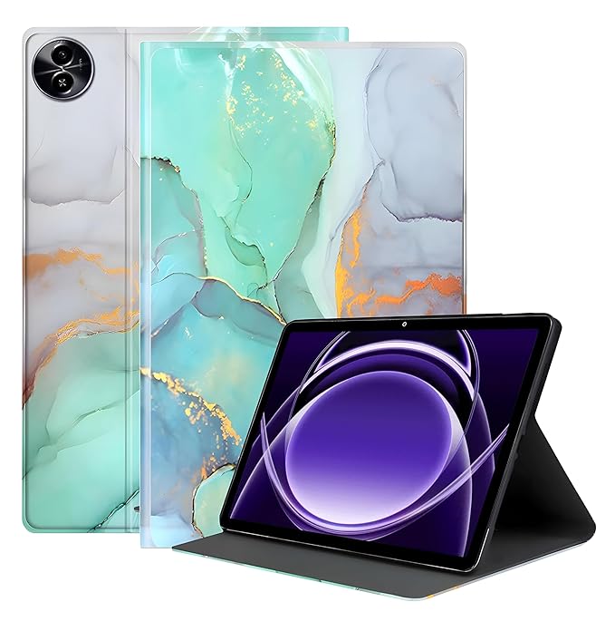 ProElite Book Case Cover for Realme Pad 2 Lite 10.95 inch Cover, Flip case Book Cover for Realme Pad 2 Lite 10.95 inch Tablet, Marble Green