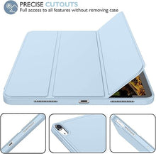 Load image into Gallery viewer, ProElite case for iPad Air 11 inch M3/M2 2025/2024, iPad Air 5th/4th Gen Case 10.9 Inch, Smart Flip Case Cover for Apple iPad Air with Pencil Holder [Auto Sleep/Wake] with Stylus Pen - Light Blue
