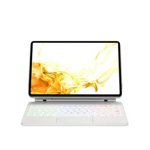 Load image into Gallery viewer, {Refurbished} ProElite Magnetic Bluetooth TouchPad Keyboard case for Samsung Galaxy Tab S9 FE 10.9/S9/S8/S7 11 inch Tablet, Floating Cantilever Design with Built-in Colourful Backlit Keyboard, White
