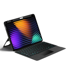 Load image into Gallery viewer, ProElite Wireless Bluetooth TouchPad Keyboard Case for Mi Pad 7/7 Pro 11.2 inch, Magnetic Detachable Wireless Bluetooth TouchPad Keyboard Built-in 7-Colors Backlit with Pen Holder, Black

