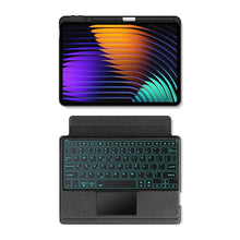 Load image into Gallery viewer, ProElite Wireless Bluetooth TouchPad Keyboard Case for Mi Pad 7/7 Pro 11.2 inch, Magnetic Detachable Wireless Bluetooth TouchPad Keyboard Built-in 7-Colors Backlit with Pen Holder, Black
