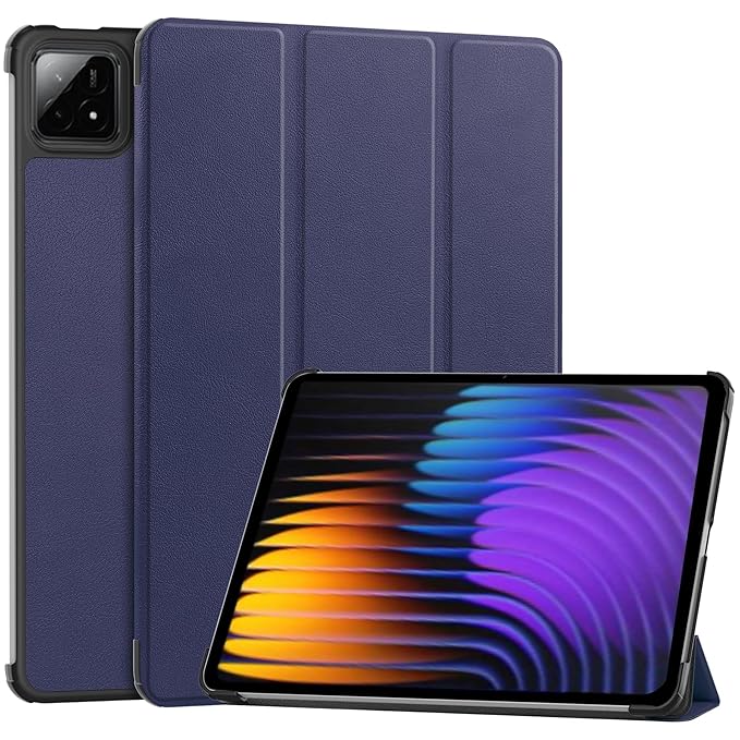 ProElite Cover for Xiaomi Mi Pad 7/7 Pro 11.2 inch Cover Case, Trifold Flip Case for Xiaomi Mi Pad 7/7 Pro 11.2 inch, Support Auto Sleep Wake, Dark Blue