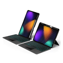 Load image into Gallery viewer, ProElite Wireless Bluetooth TouchPad Keyboard Case for Mi Pad 7/7 Pro 11.2 inch, Magnetic Detachable Wireless Bluetooth TouchPad Keyboard Built-in 7-Colors Backlit with Pen Holder, Black
