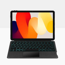 Load image into Gallery viewer, {Refurbished} ProElite Wireless Bluetooth TouchPad Keyboard Case for Redmi Pad SE 11 inch, Magnetic Detachable Wireless Bluetooth TouchPad Keyboard Built-in 7-Colors Backlit, Black
