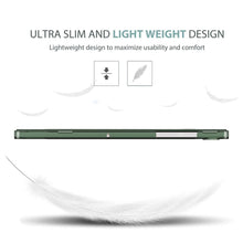 Load image into Gallery viewer, ProElite Cover for Samsung Galaxy Tab A9 8.7 inch Case Cover, Smart Flip Case Cover for Samsung Galaxy Tab A9 8.7 inch Translucent Back with Stylus Pen, Dark Green
