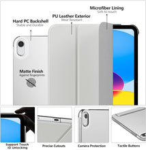 Load image into Gallery viewer, ProElite Cover for Apple iPad (A16) 11th/10th Generation (2025/2022) Cover Case, Transparent Smart case for iPad 11th/10th Gen 2025/2022 (Supports Auto Sleep Wake) with Stylus Pen, Grey
