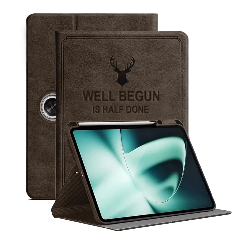 ProElite Deer Flip case Cover for OnePlus Pad 11.6 inch Tablet with Pen Holder, Coffee