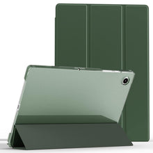 Load image into Gallery viewer, ProElite Cover for Samsung Galaxy Tab A9 8.7 inch Case Cover, Smart Flip Case Cover for Samsung Galaxy Tab A9 8.7 inch Translucent Back with Stylus Pen, Dark Green
