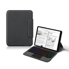 Load image into Gallery viewer, ProElite Wireless Bluetooth TouchPad Keyboard Case for Samsung Galaxy Tab A9 8.7 inch, Wireless Bluetooth TouchPad Keyboard Built-in 7-Colors Backlit, Black
