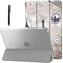 Load image into Gallery viewer, ProElite Cover for Apple iPad 10.2 inch case Cover, Smart Flip Case Cover for Apple iPad 10.2&quot; 9th Gen (2021) / 8th Gen / 7th Gen with Stylus Pen, Eiffel
