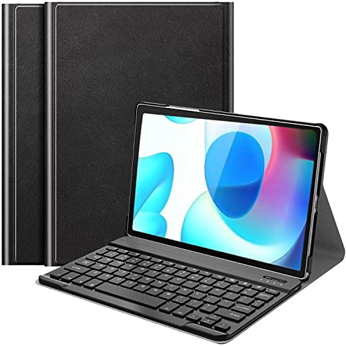 ProElite Detachable Wireless Bluetooth Keyboard flip case Cover for Realme Pad 10.4 inch, Black