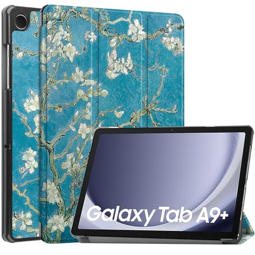 ProElite Cover for Galaxy Tab A9 Plus 11 inch Case Cover, Smart Trifold Flip case Cover for Samsung Galaxy Tab A9+ 11 inch, Flowers