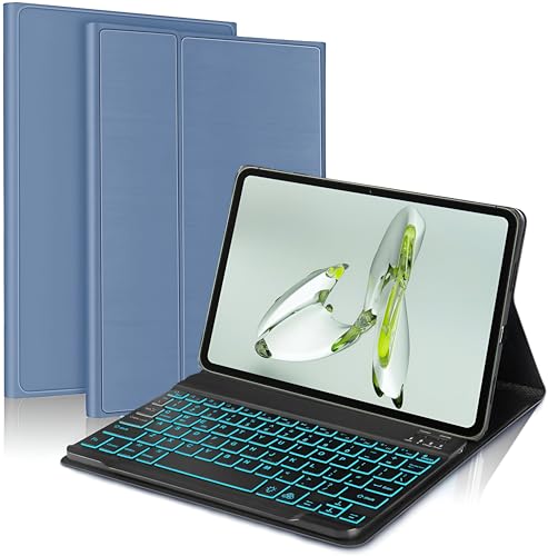 ProElite Keyboard case for OnePlus Pad Go 11.35 inch, Magnetic Detachable Wireless Bluetooth Keyboard Built-in 7-Colors Backlit, Lavender (Will NOT FIT OnePlus Pad 11.61)