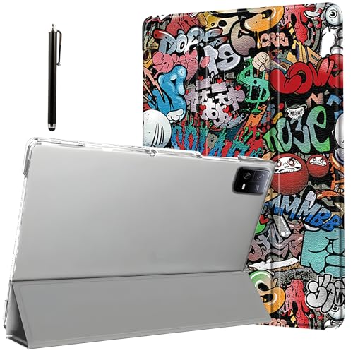 ProElite Cover for Xiaomi Mi Pad 6 Case Cover 11 inch Flip Stand Cover with Transparent Back & Stylus Pen [Auto Sleep Wake Support], Hippy