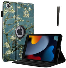 Load image into Gallery viewer, ProElite Cover for Apple iPad 10.2 Case Cover, 360 Rotatable Smart Flip Case Cover for Apple iPad 10.2 inch 9th/8th/7th Generation with Stylus Pen, Flowers
