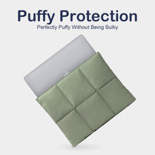 Load image into Gallery viewer, ProElite Puffy Laptop Sleeve for 16-inch MacBook Pro Puffer Laptop Carrying Case, Pillow Pouch Compatible MacBook Pro 16 inch - Green
