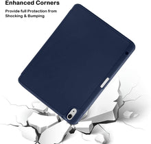 Load image into Gallery viewer, ProElite Case for for Apple iPad Air 11 Inch M4/M3/M2 2026/2025/2024, Air 5th/4th Gen 10.9 inch Pencil Cover for iPad Air [Auto Sleep/Wake Cover] [Pencil Holder] [Soft Flexible Case] Recoil Serie, Dark Blue
