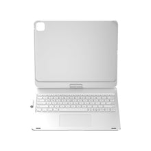 Load image into Gallery viewer, {Refurbished} ProElite 360 Degree Rotatable Wireless Bluetooth TouchPad Keyboard Case Cover for Apple iPad Pro 13 inch 2024/2025 M4/M5, Built-in 7-Colors Backlit, Silver, Silver
