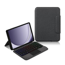 Load image into Gallery viewer, ProElite Wireless Bluetooth TouchPad Keyboard Case for Samsung Galaxy Tab A9 8.7 inch, Wireless Bluetooth TouchPad Keyboard Built-in 7-Colors Backlit, Black
