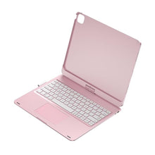 Load image into Gallery viewer, ProElite 360 Degree Rotatable Wireless Bluetooth TouchPad Keyboard Case Cover for Apple iPad Pro 13 inch 2024 M4, Built-in 7-Colors Backlit, Rose Gold
