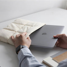 Load image into Gallery viewer, ProElite Puffy Laptop Sleeve for 16-inch MacBook Pro Puffer Laptop Carrying Case, Pillow Pouch Compatible MacBook Pro 16 inch - Beige
