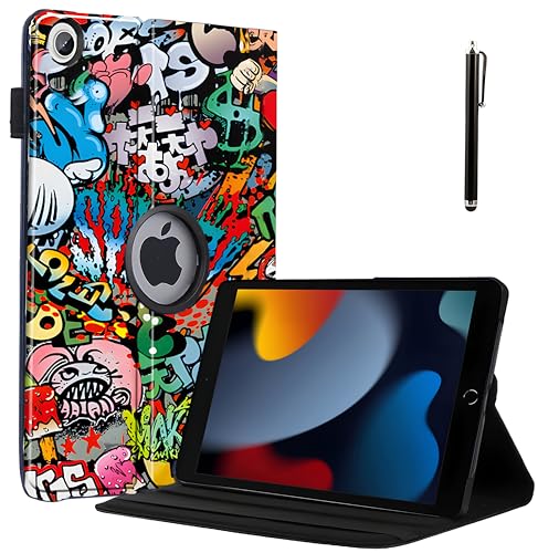 ProElite Cover for Apple iPad Case Cover, 360 Rotatable Smart Flip  Case Cover for Apple iPad inch 9th/8th/7th Generation with Stylus Pen, 