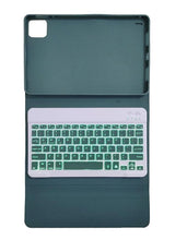 Load image into Gallery viewer, {Refurbished}ProElite Keyboard case for Xiaomi Mi Pad 6 11 inch, Magnetic Detachable Wireless Bluetooth Keyboard Built-in 7-Colors Backlit, Dark Green
