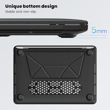 Load image into Gallery viewer, ProElite Case for MacBook Pro 13 inch Case M2 2024, 2023, 2022-2016 A2338 M1 A2251 A2289 A2159 A1989 A1708 A1706, Slim Leather Case with Foldable Stand, Black
