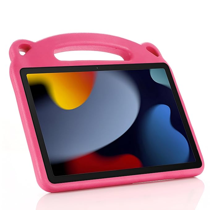 ProElite Case Cover for Apple iPad 10.2 inch Case, Tough Kids case cover for Apple iPad 10.2 inch 9th/8th/7th Generation with Kickstand, Pink