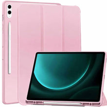 Load image into Gallery viewer, ProElite Cover for Samsung Galaxy Tab S9 FE Plus/S9 Plus/S10+ 12.4 inch Case, Smart Flip Case Cover for Samsung Galaxy Tab S9 FE+/S9 Plus/S10+ 12.4 inch with S Pen Holder, Pink [Transparent Back]
