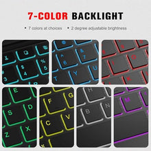 Load image into Gallery viewer, ProElite TouchPad Keyboard case for Galaxy Tab S7/S8/S9 11&quot;/S9 FE/S10 FE 10.9 inch with S Pen Holder, Magnetic Detachable Wireless Bluetooth TouchPad Keyboard Built-in 7-Colors Backlit, Dark Blue
