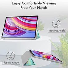 Load image into Gallery viewer, ProElite Case Cover for Lenovo Tab 10.1 inch 2025 Case, Smart Flip Case Cover for Lenovo Tab 10.1 inch 2025 Case Translucent Back with Stylus Pen [Auto Sleep Wake Feature], Marble Green
