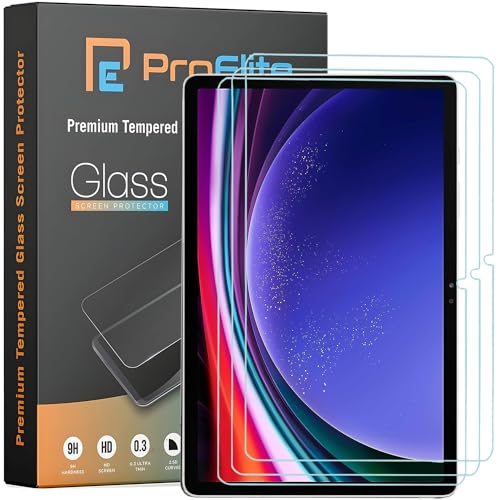 ProElite 3-Pack Screen Protector for Samsung Galaxy Tab S9 FE/S10 FE 10.9 /S9/S8/S7 11 inch Premium Tempered Glass Screen Protector for Samsung Galaxy Tab S10 FE/S9 FE/S9/S8/S7 11 inch