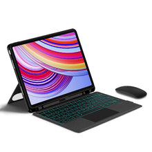 Load image into Gallery viewer, ProElite Wireless Bluetooth TouchPad Keyboard Case for Xiaomi Redmi Pad 2 Pro 12.1 inch, Magnetic Detachable Bluetooth TouchPad Keyboard Redmi Pad 2 Pro 12.1 inch with Built-in 7-Colors Backlit, Black
