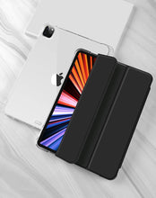 Load image into Gallery viewer, ProElite Smart Flip Case Cover for Apple iPad Air 11, Air 5th/4th Gen 10.9 inch, Clear Soft Back with Pencil Holder, Black
