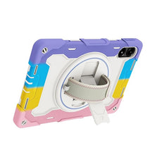 Load image into Gallery viewer, ProElite for Redmi Pad Pro 12.1 inch case, Rugged 3 Layer Armor case Cover for Redmi Pad Pro 12.1 inch with Hand Grip and Rotating Kickstand with Shoulder Strap, Rainbow Pink
