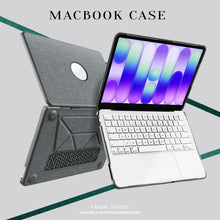 Load image into Gallery viewer, ProElite Case for MacBook Neo 13 inch 2026, Fabric Material Hard Shell with Slim TPU Bumper and Fold Kickstand, Grey
