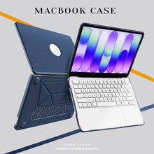 Load image into Gallery viewer, ProElite Case for MacBook Neo 13 inch 2026, Fabric Material Hard Shell with Slim TPU Bumper and Fold Kickstand, Dark Blue
