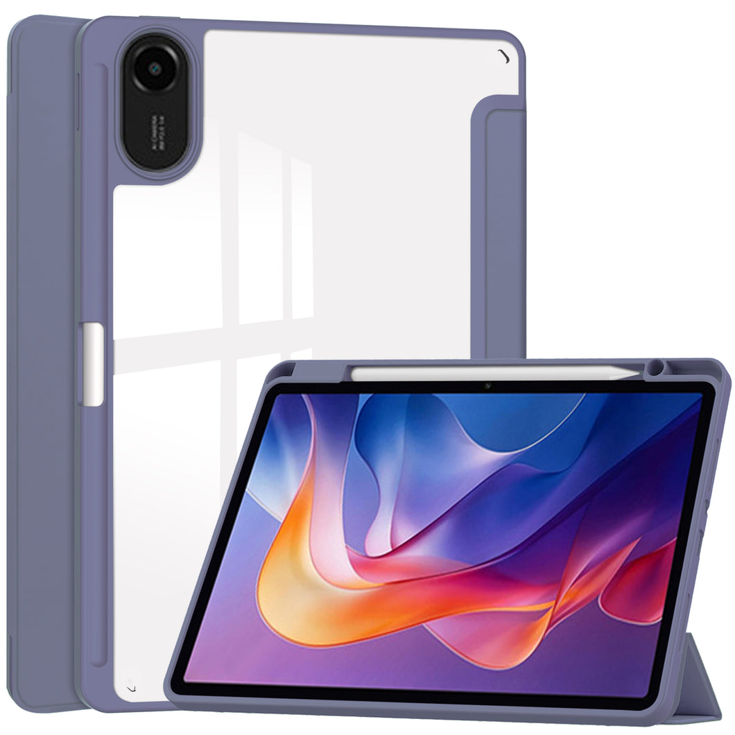 ProElite Case Cover for Xiaomi Redmi Pad 2 11 inch Cover, Transparent Flip Case for Xiaomi Redmi Pad 2 11 inch Case Cover with Pen Holder, Lavender