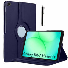 Load image into Gallery viewer, ProElite Cover for Samsung Galaxy Tab A11 Plus 11 inch Case Cover, 360 Rotatable Smart Flip Case Cover for Galaxy Tab A11+ 11" Tablet with Stylus Pen, Dark Blue

