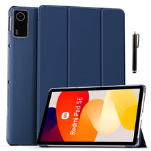 Load image into Gallery viewer, ProElite Case Cover for Redmi Pad SE 11 inch Cover, Smart Flip Case Cover for Redmi Pad SE 11 inch Translucent Back with Stylus Pen, Dark Blue
