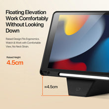 Load image into Gallery viewer, ProElite Versatile Tablet Stand case for Apple iPad 10.2 inch 2021 9th/8th/7th Gen, Smart flip Case with Stable Stands with Pencil holder for iPad 10.2 inch 2021, Black
