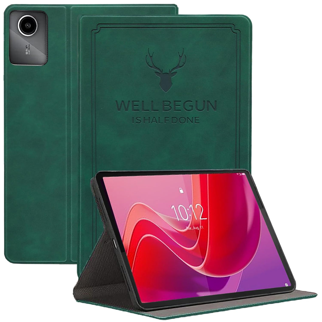 ProElite Cover for Lenovo Tab M11 11 inch Case Cover, Deer Smart Flip Case Cover for Lenovo Tab M11 11 inch, Dark Green