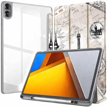 Load image into Gallery viewer, ProElite Case Cover for Poco Pad 12.1 inch Cover, Transparent Flip Case for Poco Pad 12.1 inch with Pen Holder, [Supports Auto Sleep Wake Function], Eiffel
